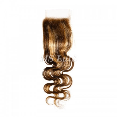 Body Wave #4/27 Highlight Virgin Human Hair 4x4 13x4 Transparent Lace Closure/Frontal | Human Hair Wig | Lace Front